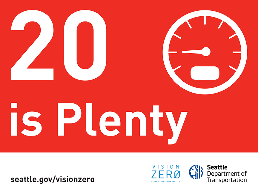 20 is plenty vision zero sign