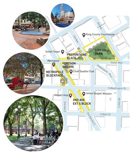 Image shows a cutout of SDOT’s Public Life Action Plan