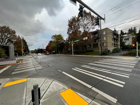 New intersection configuration at NE 74th St and Sand Point Way NE