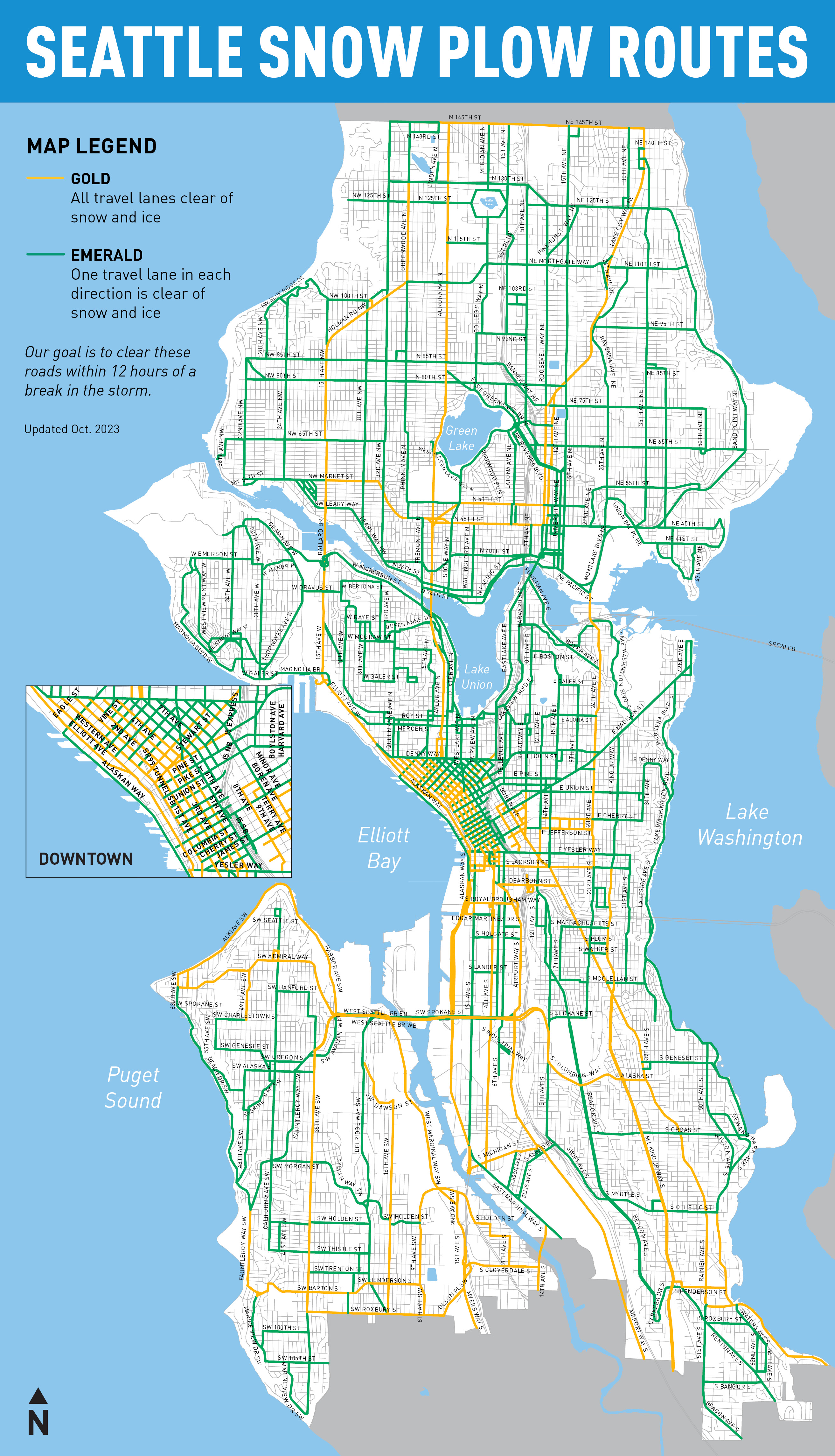 Map of SDOTs Snow Plow Routes