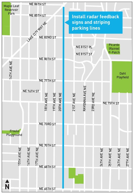 Project map for 20th Ave