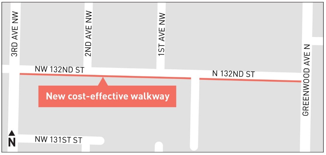 N 132nd St Project Map