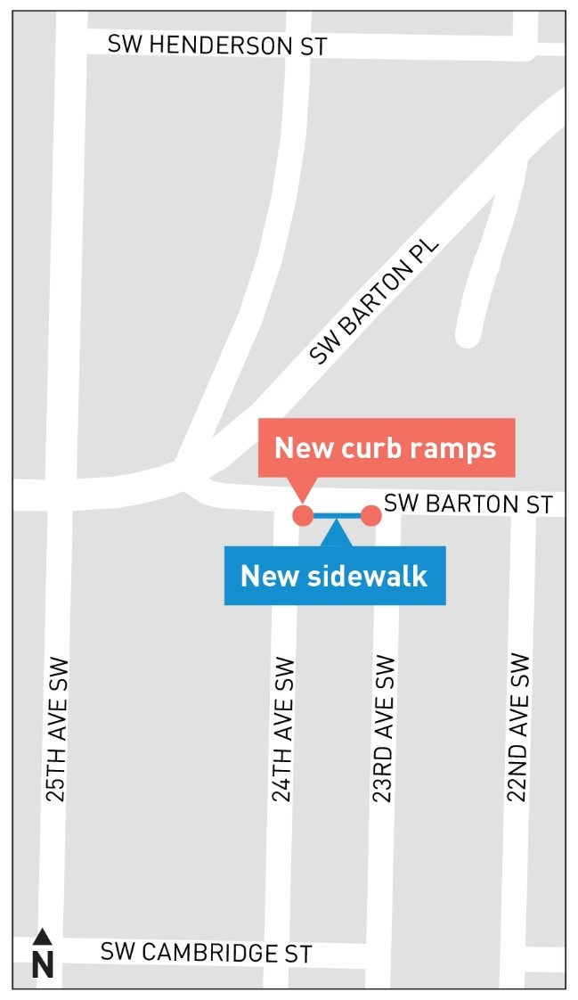 SW Barton St Project Map