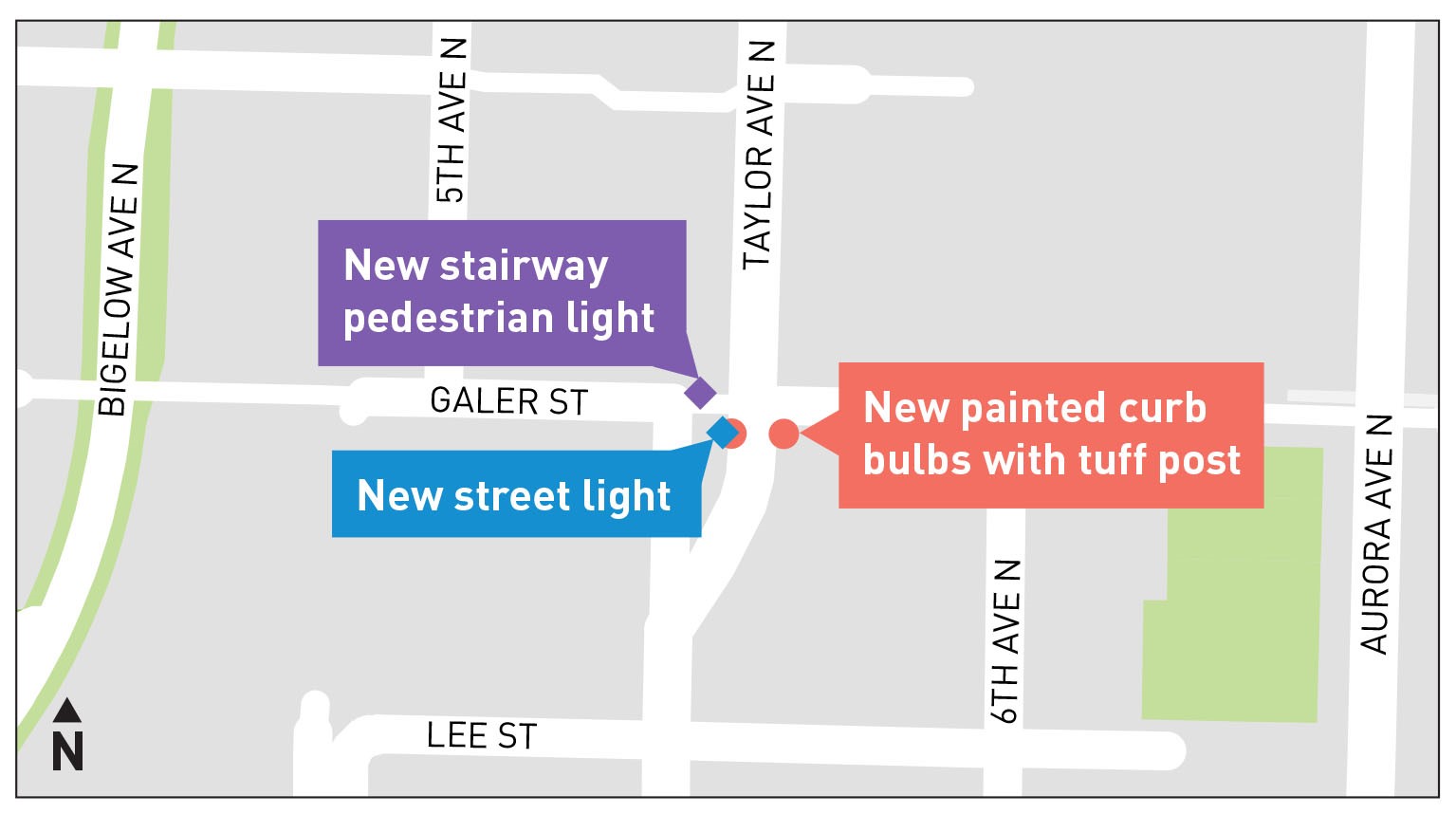 Taylor Ave N Project Map