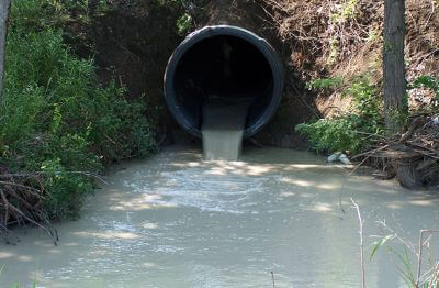 Stormwater drain outlet in to a stream.