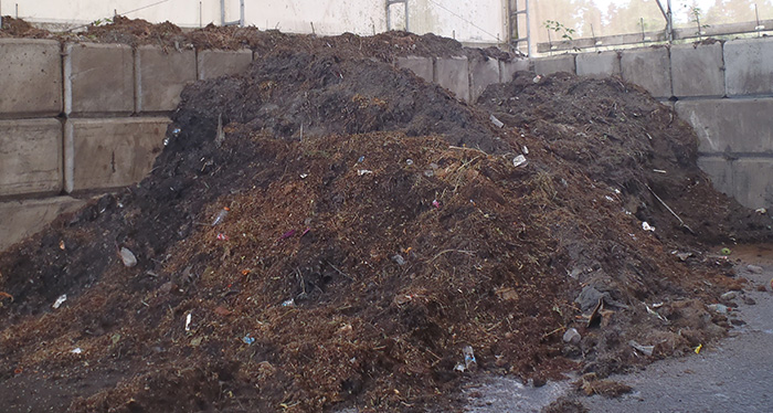 Photo of street sweeping debris