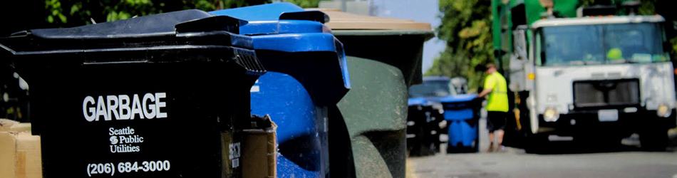 Photo of a garbage cart curbside