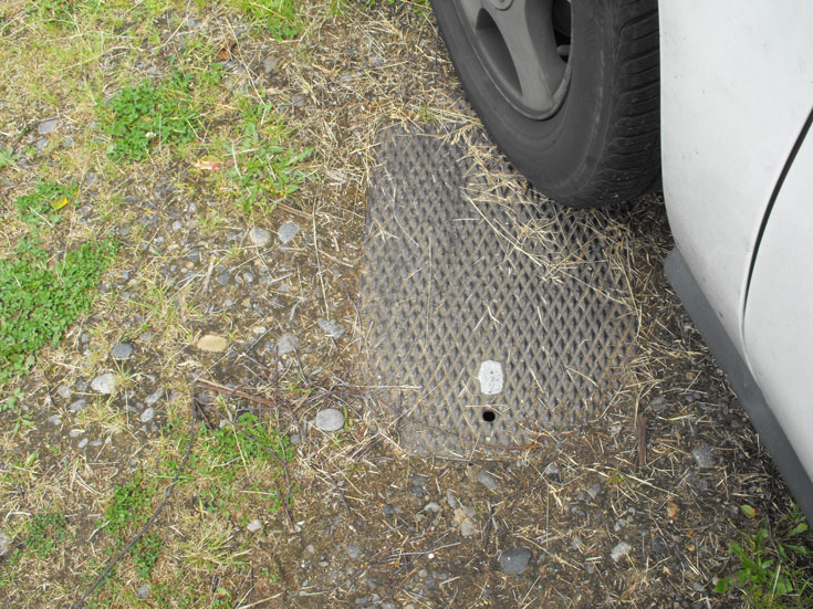 Photo of meter obscured by vehicle