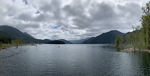 A cloudy day at Chester Morse Lake, part of the Cedar River Watershed.