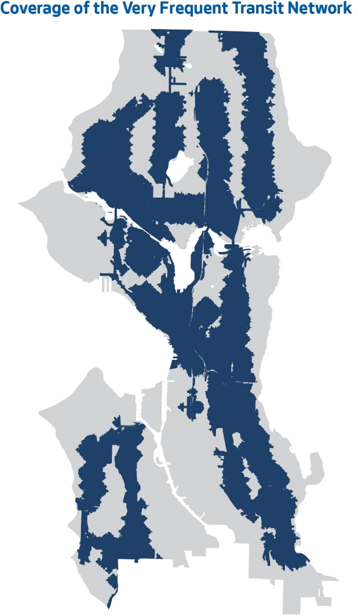 Coverage of the Very Frequent Transit Network