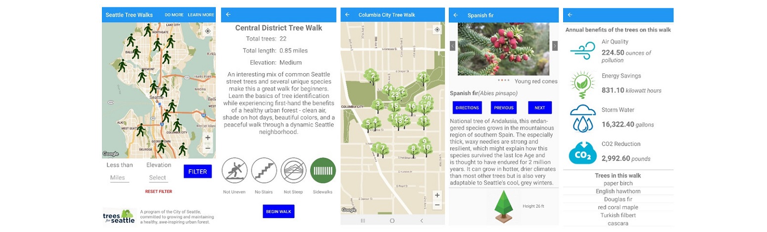Tree Walk app snaps