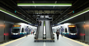 inside the montlake blvd light rail station inside the montlake blvd light rail station