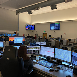 911 Center with employees and monitors