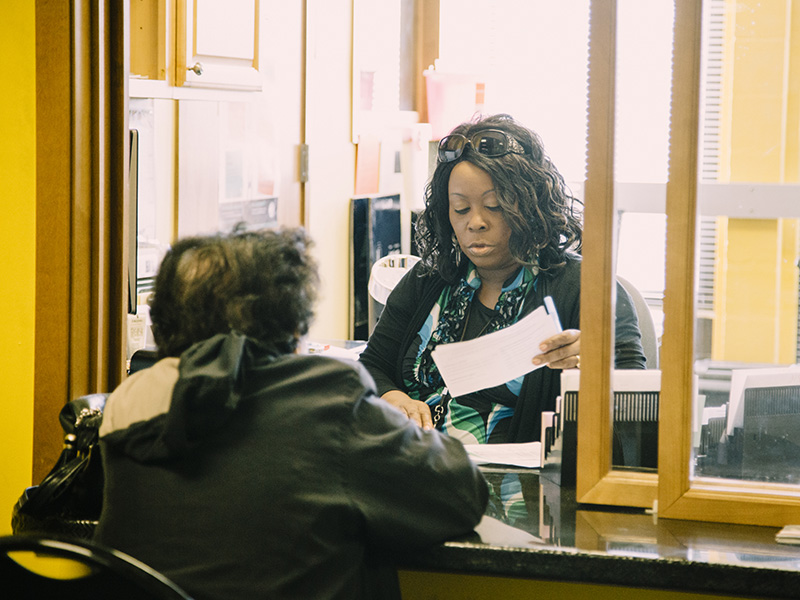 Staff member helping a customer at the Southwest Customer Service Center