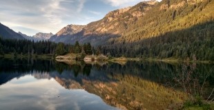 Mountain with Reflection Photo