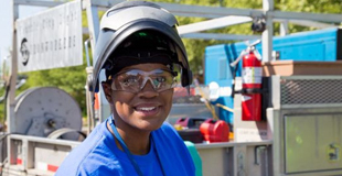 Female Welder