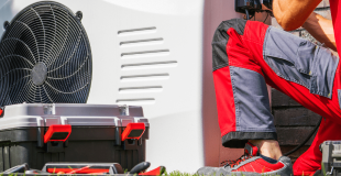 Professional heat pump installation