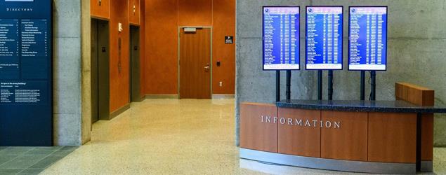 Image of Courtroom lobby and information desk