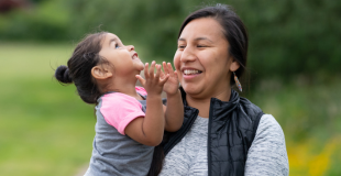 Image of Indigenous female and toddler