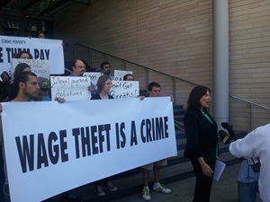 Workers Protesting Wage Theft