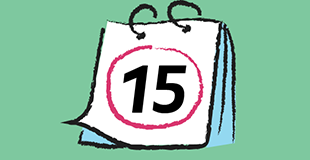 Doodle of a calendar page.