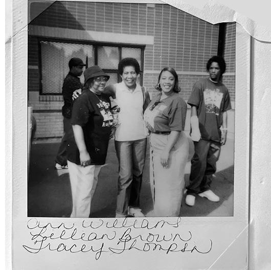 Polaroid picture of community members  in the High Point neighborhood of Seattle