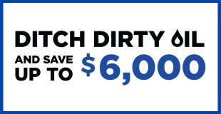Clean Heat Rebate graphic that reads: Ditch Dirty Oil and save up to $6,000