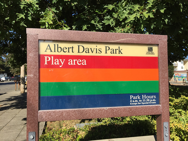 Albert Davis Park entrance