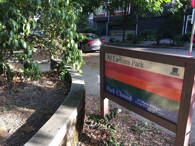 Alvin Larkins Park Sign