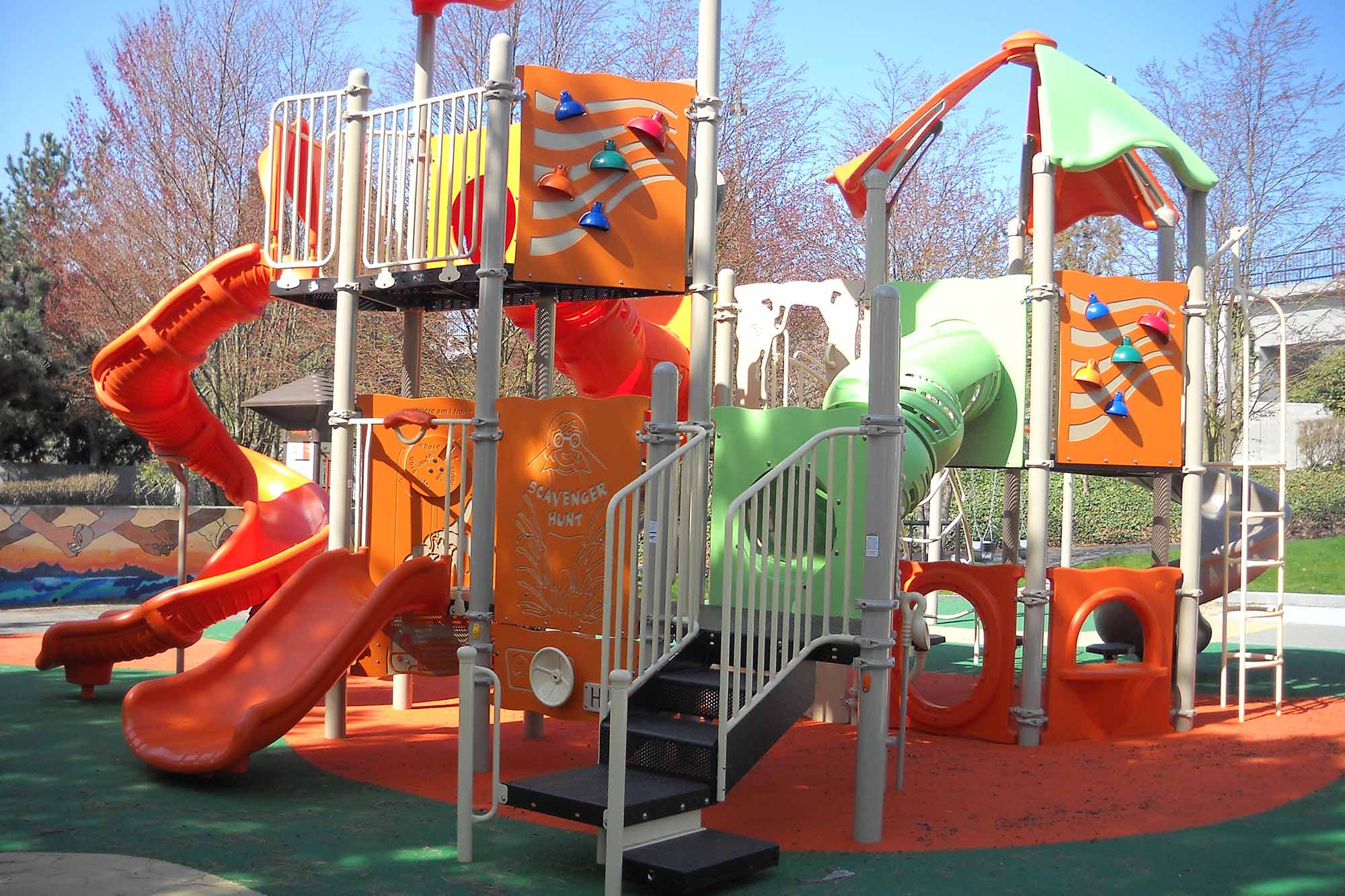 Atlantic Street Park play area and slide