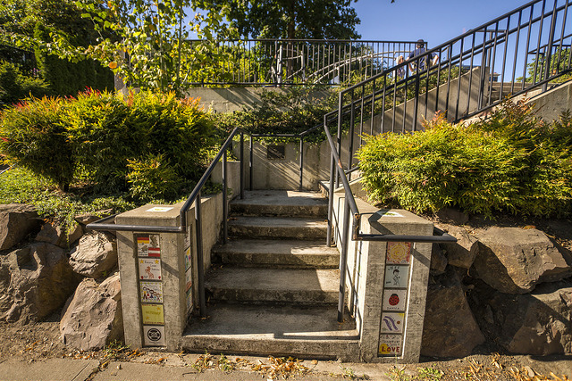 Bayview-Kinnear Park stairs and art