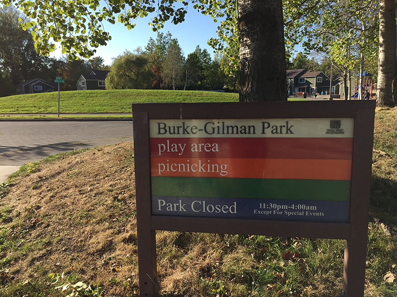 Burke-Gilman Playground Park Sign