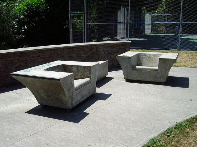 Froula Playground concrete seats