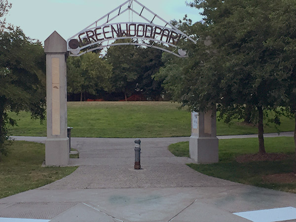 Greenwood Park Sign and Entrance