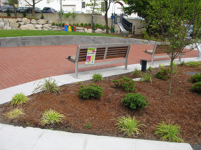 International Childrens Park bench