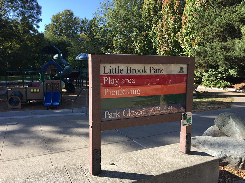 Little Brook Park sign