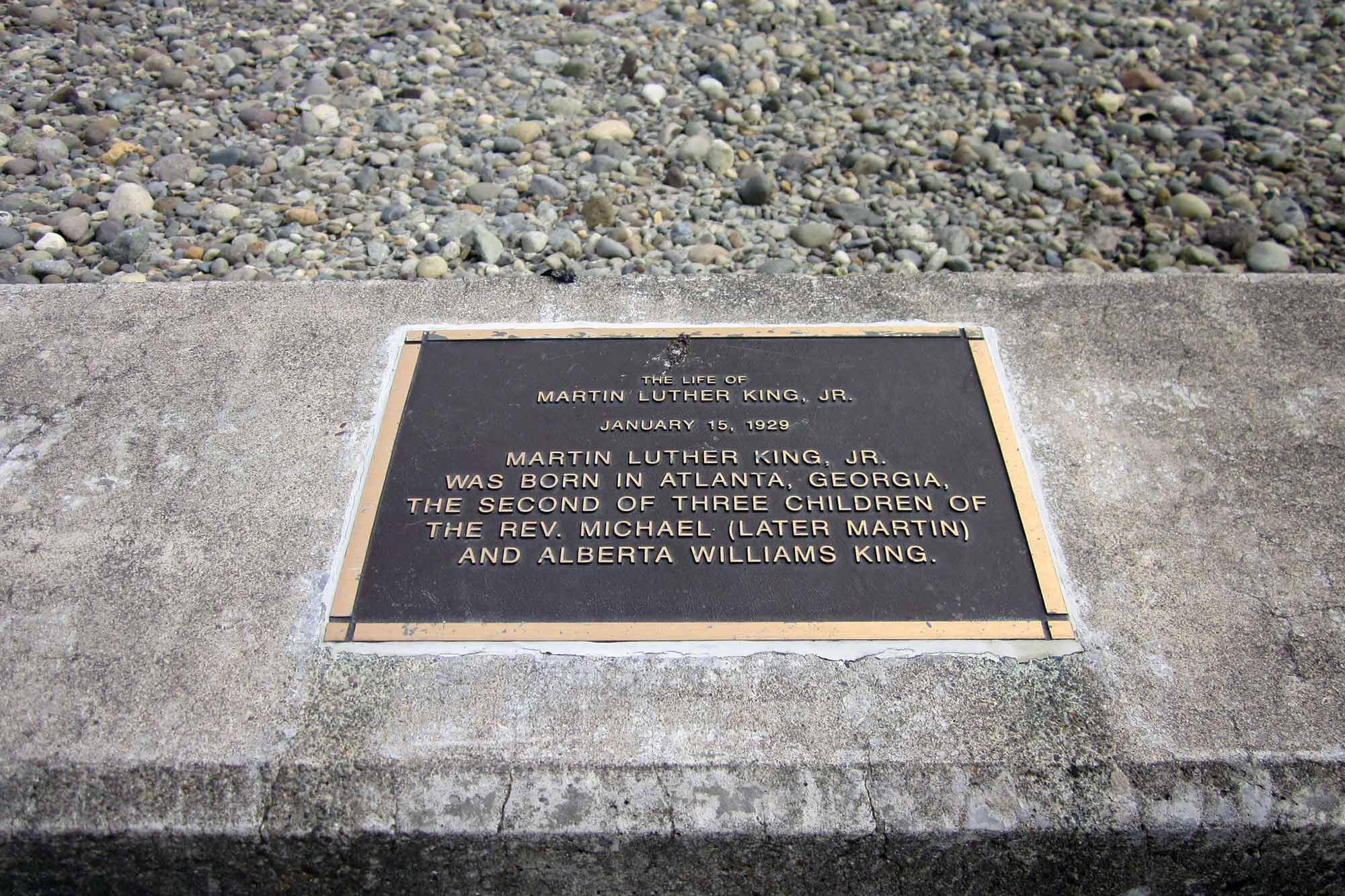 Martin Luther King JR Memorial dedication plaque - Photo by TIA International Photography
