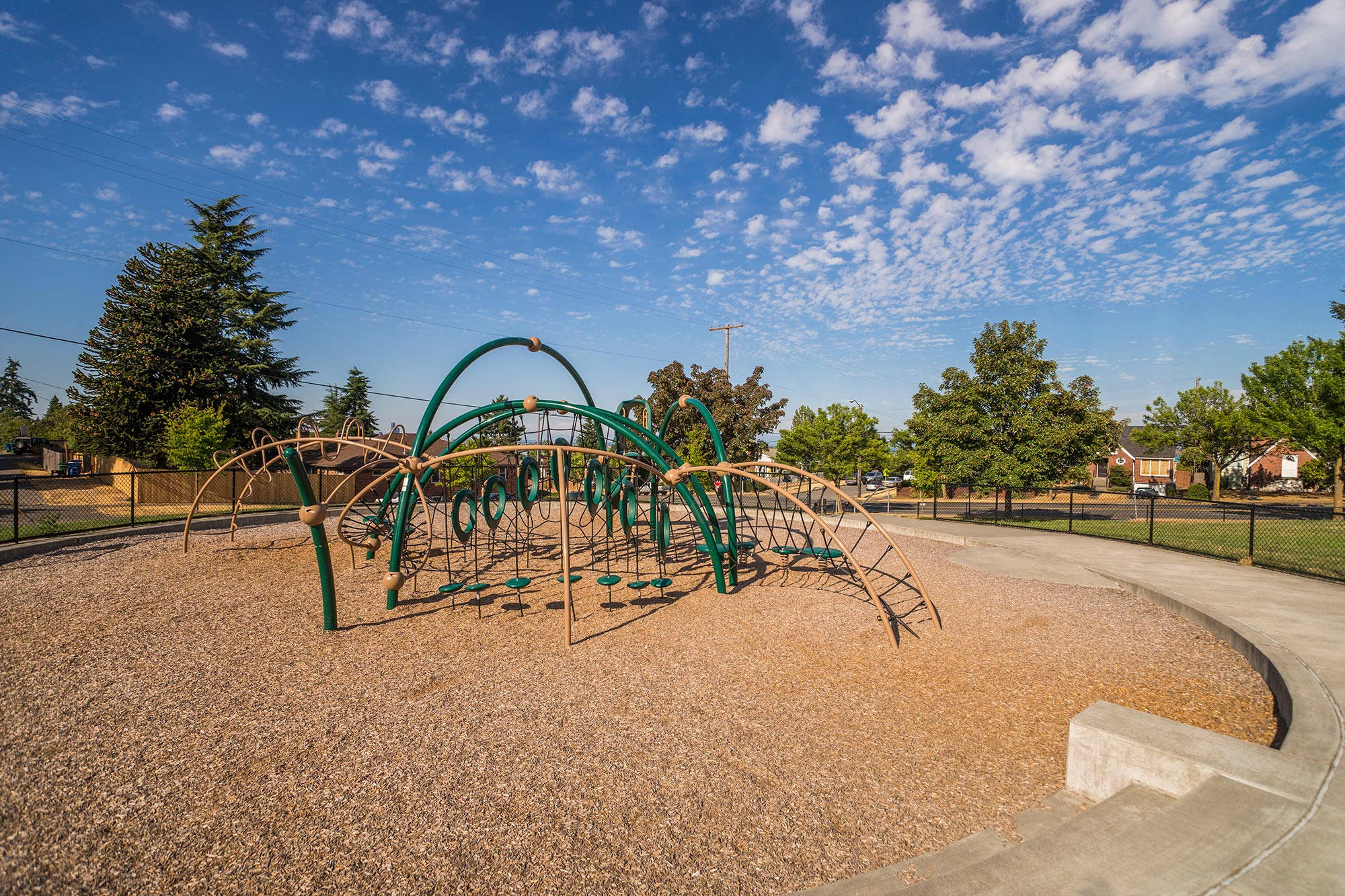 long view of playground
