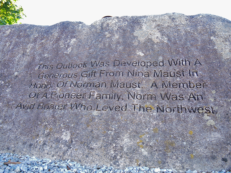 Northwest 60th Viewpoint dedication stone