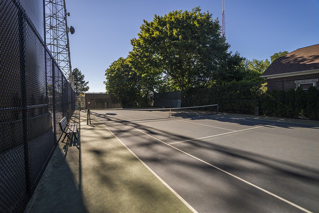 Observatory Courts with fence