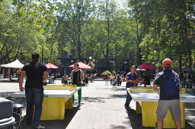Occidental Square ping pong games