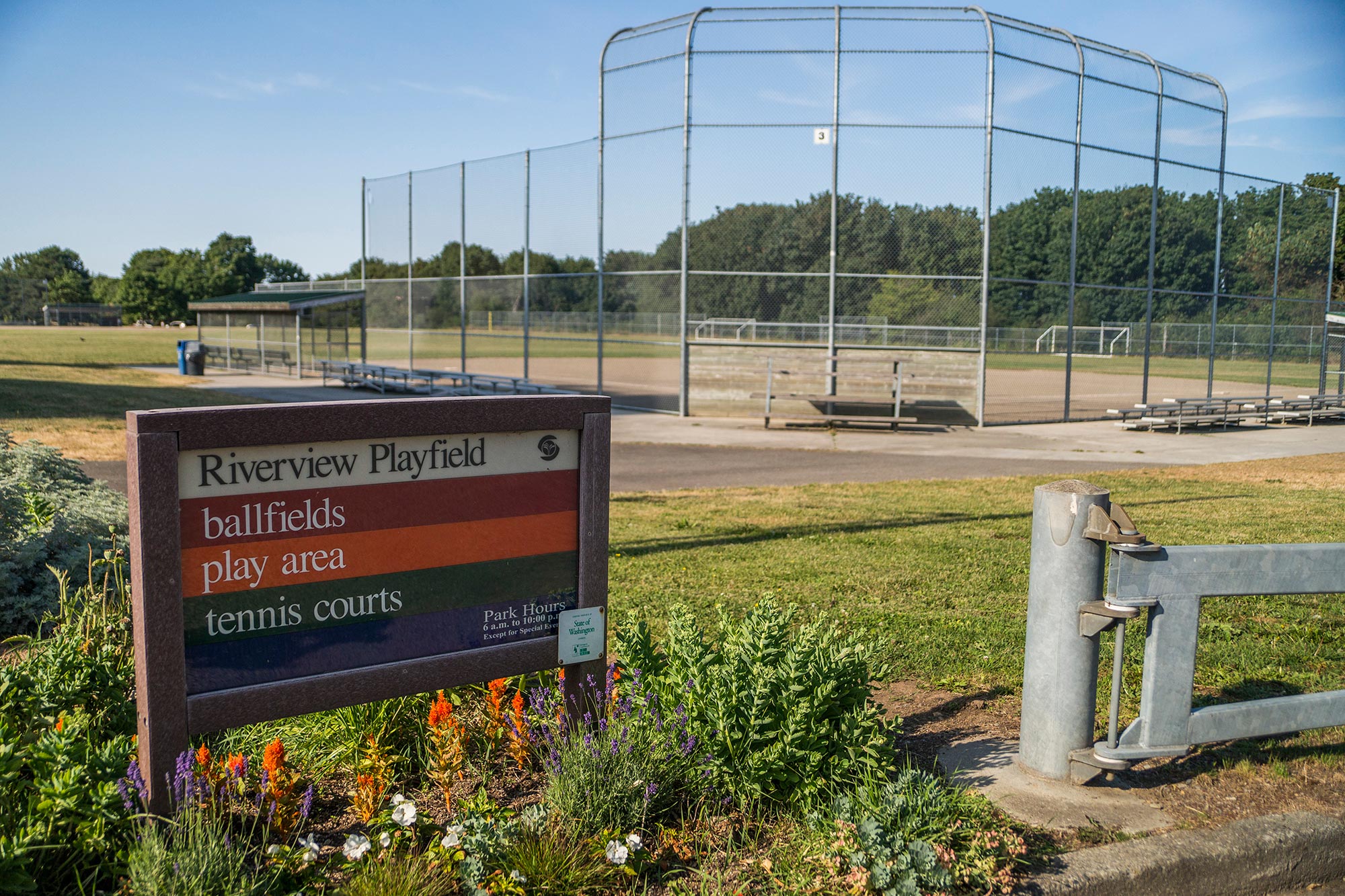 Riverview Playfield sign
