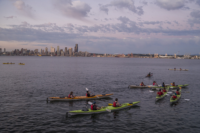 Seacrest Park kayakers