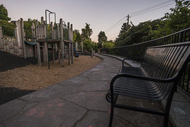 Soundview Terrace bench and path
