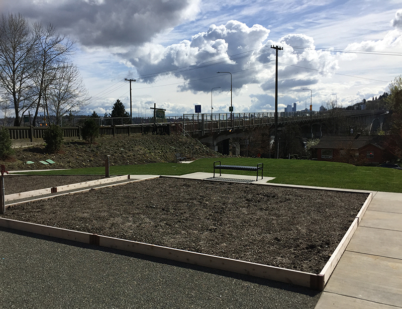 Troll's Knoll lawn and planting strip