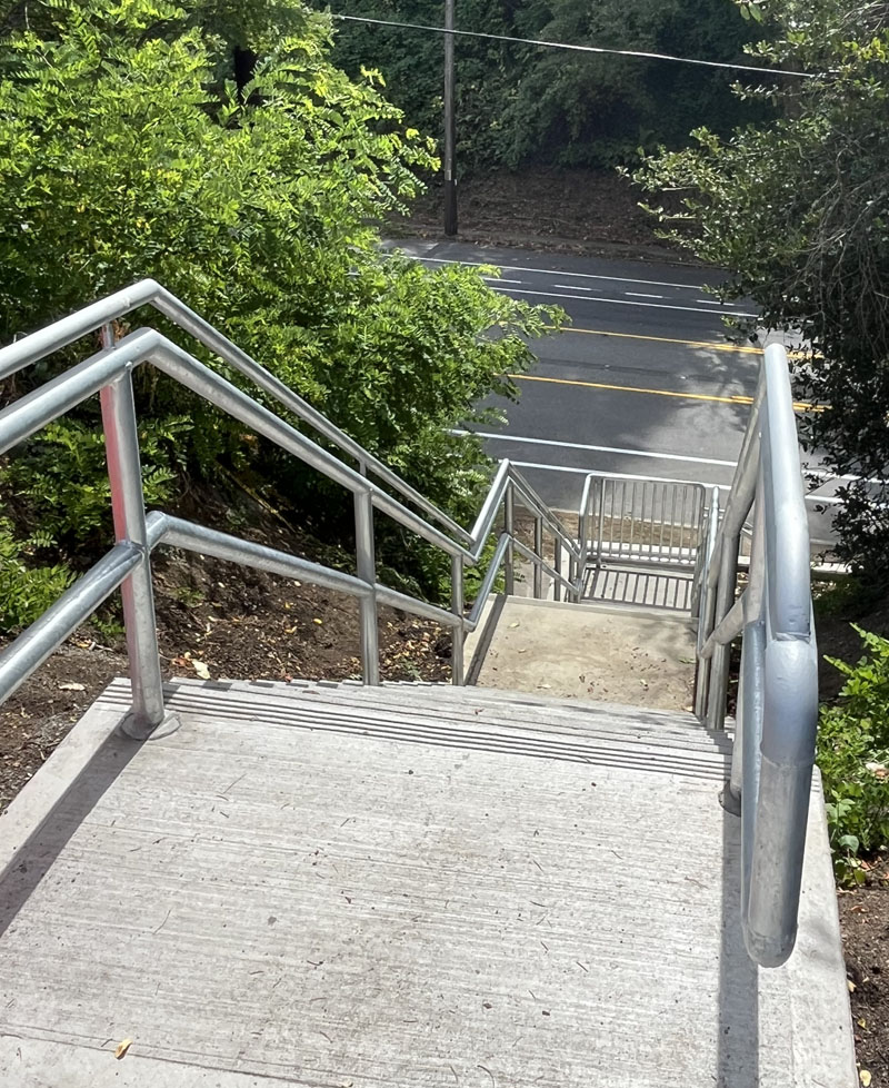 Top of stairs at 50th Ave SW and SW Admiral Way
