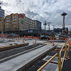 Construction on Seattle's first protected intersection