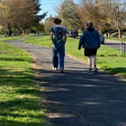 An example of a shared use path that can be used by people biking and walking. 