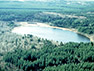 Lower Watershed: One of several small lakes in the watershed, Walsh Lake has a resident population of land-locked sockeye salmon (also known as kokanee).
