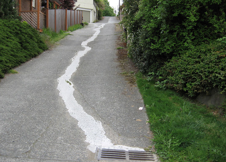 A contractor incorrectly disposed of concrete washwater, causing a discharge to the storm drain system.